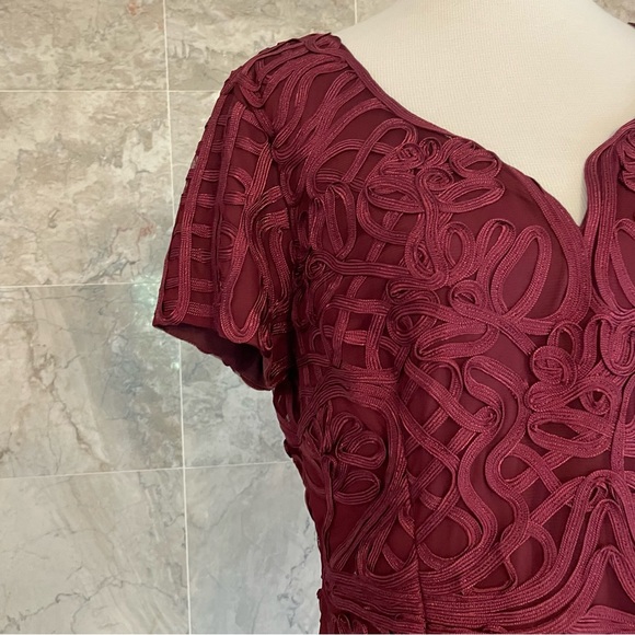 JS Collections Soutache Mesh Lace Cocktail Dress - Picture 4 of 7